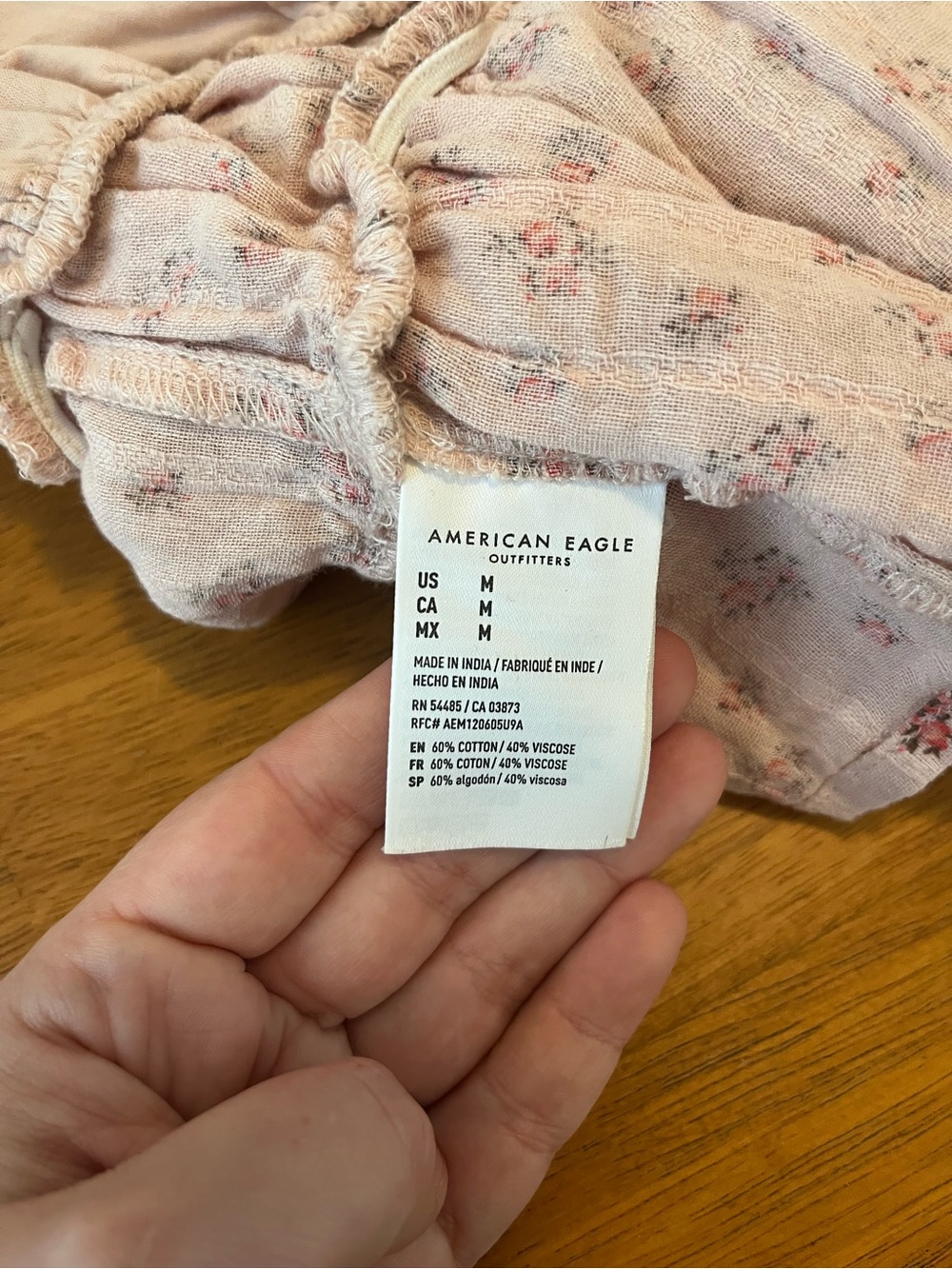 Floral Peasant/Babydoll Cotton Top - Picture 5 of 5